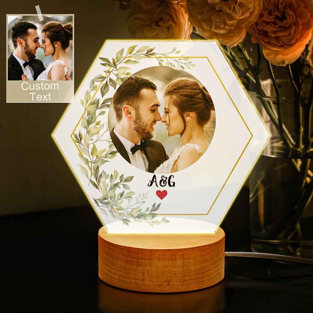 Custom Acrylic Night light Photo Lamp Bedside Decoration Couple Gift