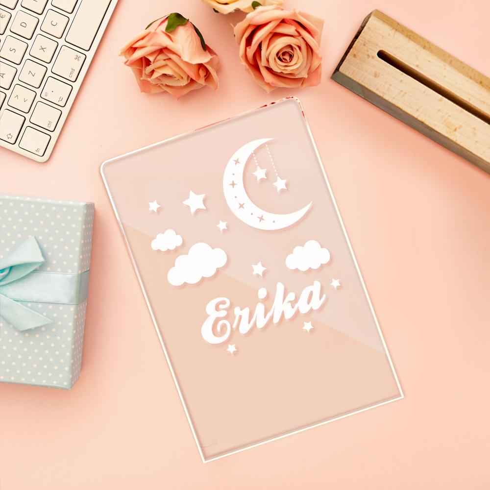 Custom Night Light Table Lamp For Kids Stars Moon And Clouds