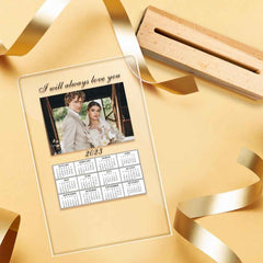 Custom Acrylic Calendar Personalized Night Light with Your Photo Gifts for Couples