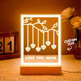 Personalized Led Night Light Tree of life Genealogical Tree with Custom Family First Name and Text