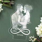 Personalized Infinity Symbol Photo Night Light, Personalized Night Light Gift for Lovers