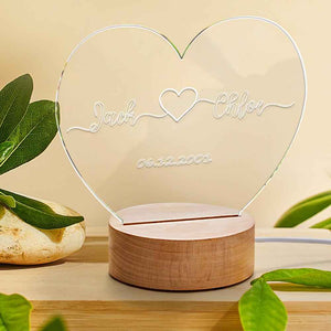 custom night light for his gift name and date engagement gift