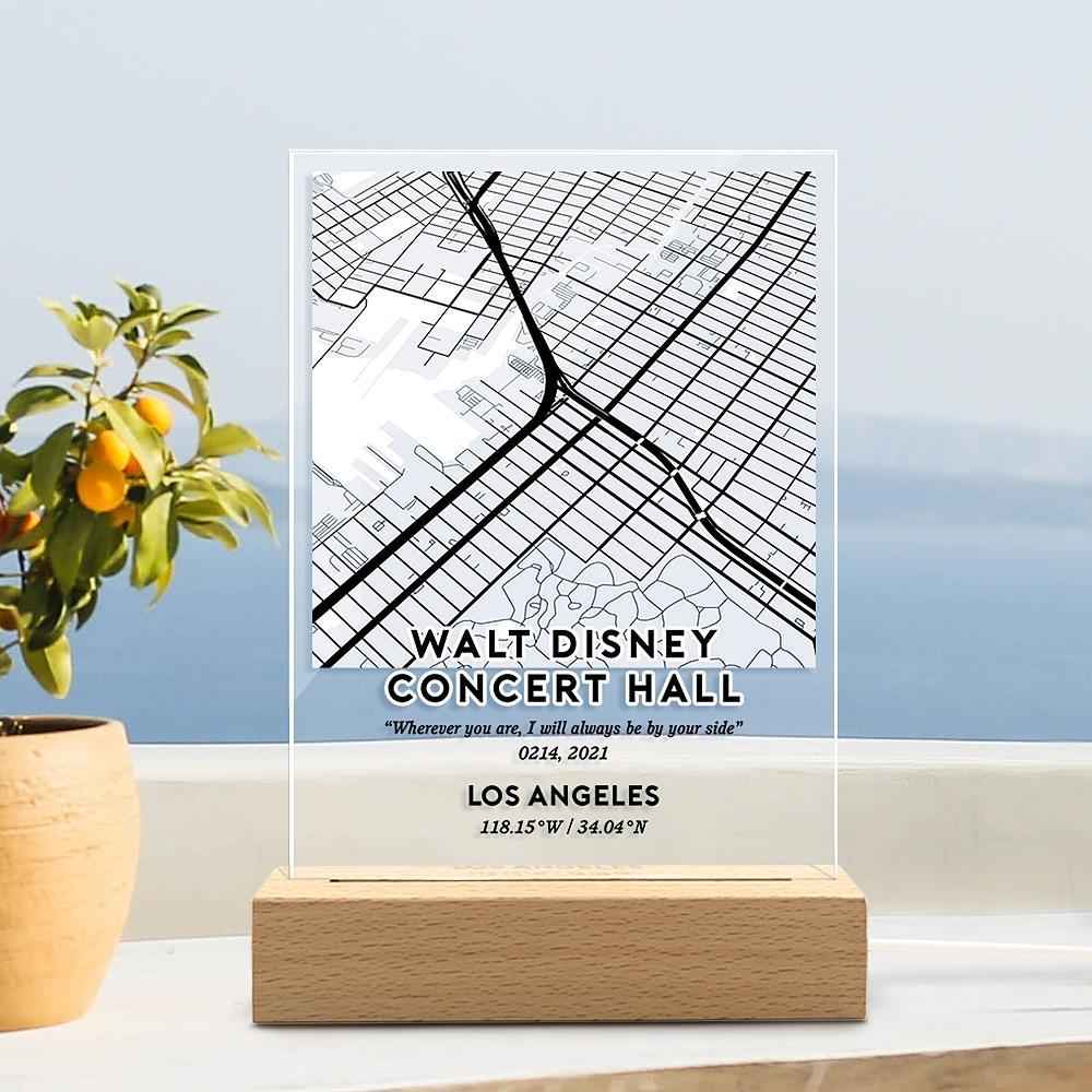 Custom City Map Night light Wall Art Prints Home Decor Night light