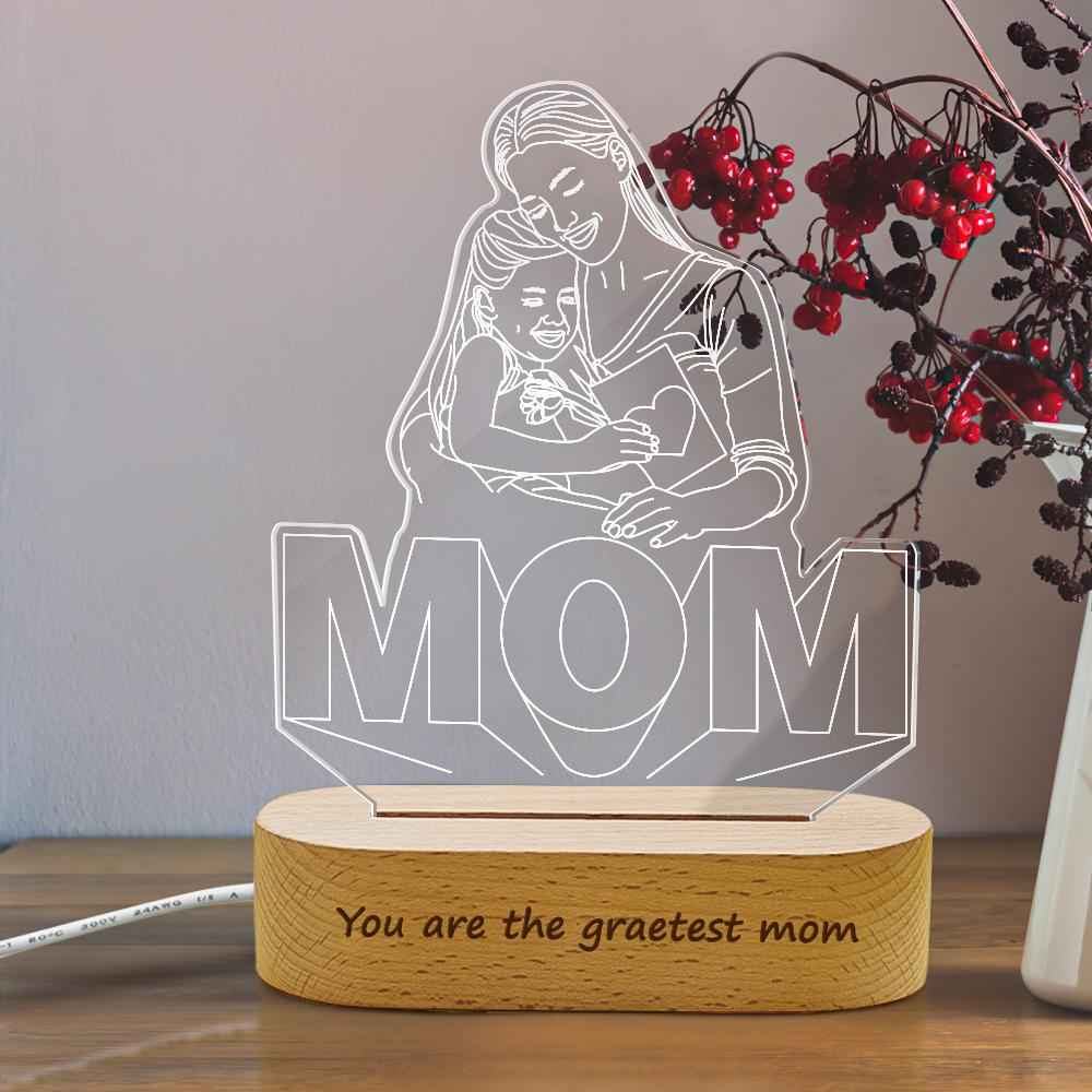 Customizable 3D Photo Lights Mother's Day Gift
