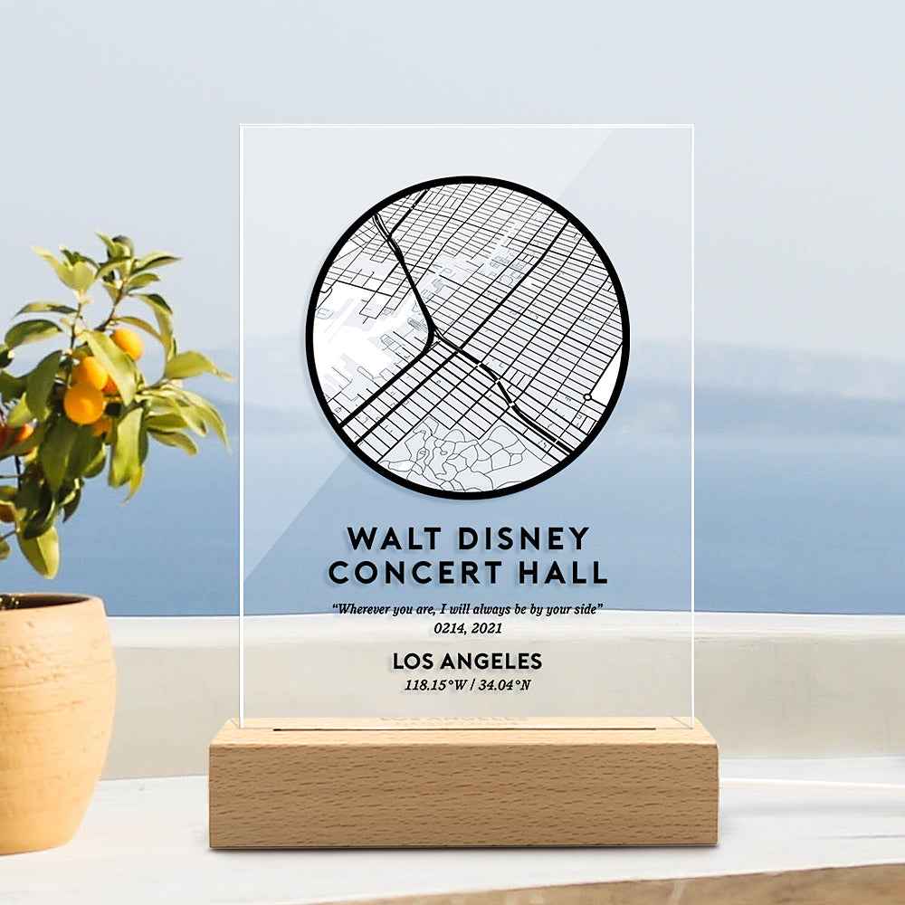 Custom City Map Night light Wall Art Prints Home Decor Night light