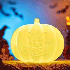 Personalised Halloween Pumpkin Light - Custom Name Night Light for Indoor & Outdoor Decor