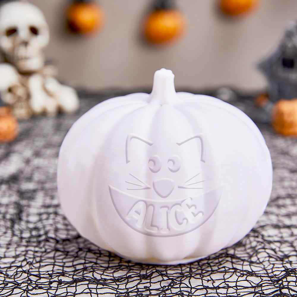 Personalized Halloween Pumpkin Light Custom Cat Light Custom Light Up Jack-o-lantern Halloween Decor