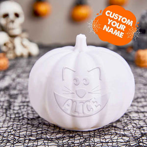 Personalized Halloween Pumpkin Light Custom Cat Light Custom Light Up Jack-o-lantern Halloween Decor