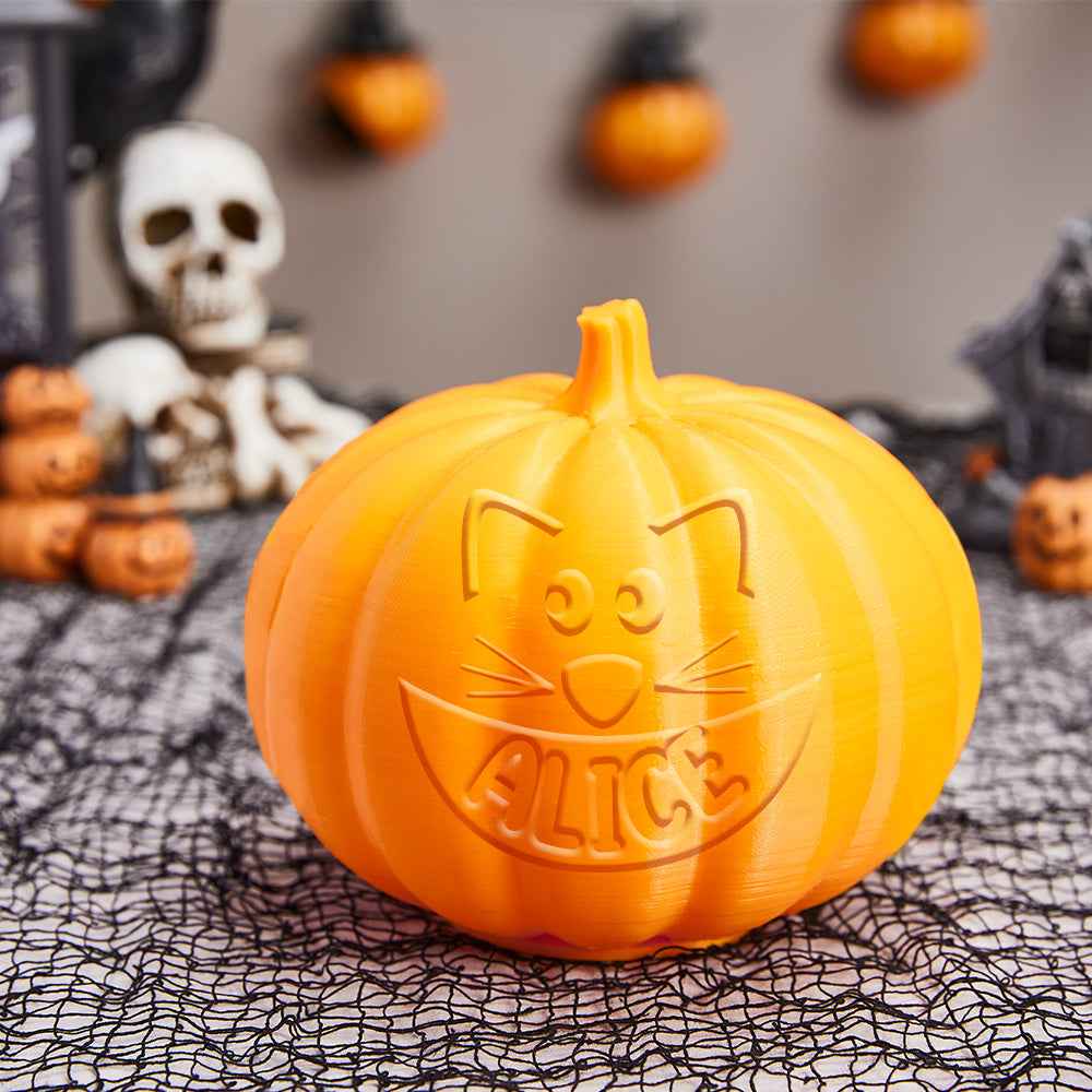 Personalized Halloween Pumpkin Light Custom Cat Light Custom Light Up Jack-o-lantern Halloween Decor