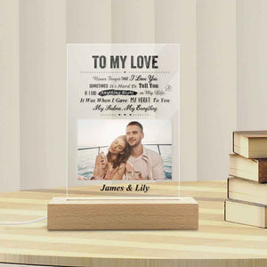 TO MY LOVE - Personalized Photo Plaque Anniversary Gifts For Husband Valentine's Day Gift For Him