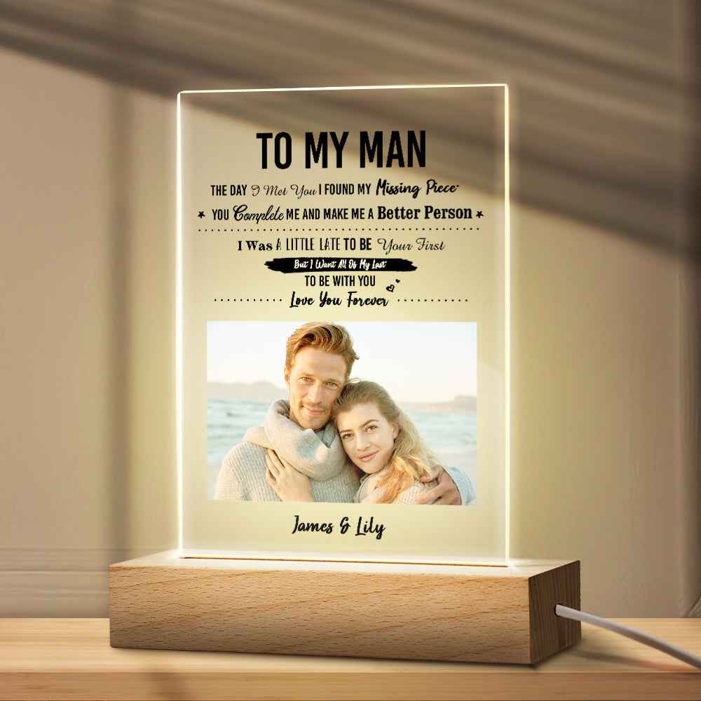 TO MY LOVE - Personalized Photo Plaque Anniversary Gifts For Husband Valentine's Day Gift For Him