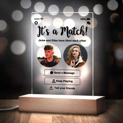 Personalized Perfect Match With Photos Keychain/Plaque/Night Light