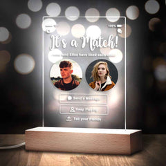 Personalized Perfect Match With Photos Keychain/Plaque/Night Light