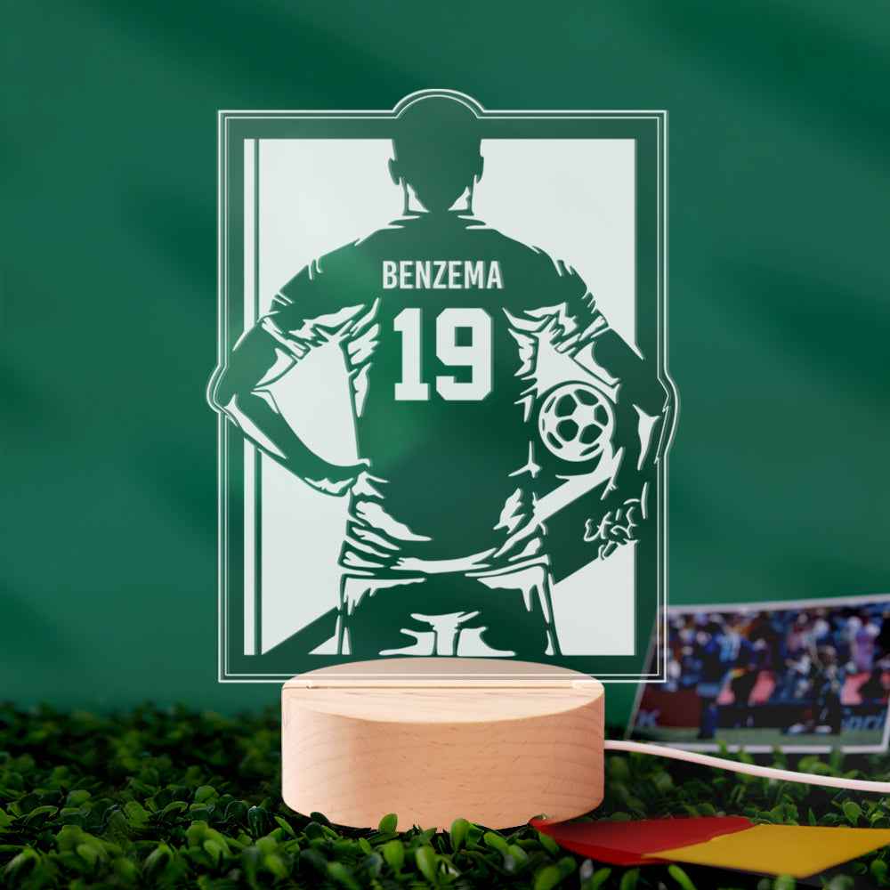 Custom Name Number Football Night Light World Cup Lamp Gifts For Soccer Fans
