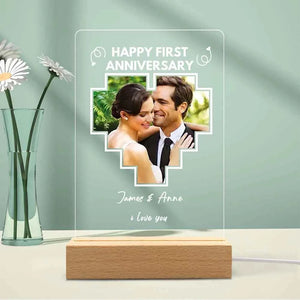 Custom Photo Led Light Anniversary Gift Personalized Photo Lamp Anniversary Gift Custom 3d Led Lamp Acrylic Night Light