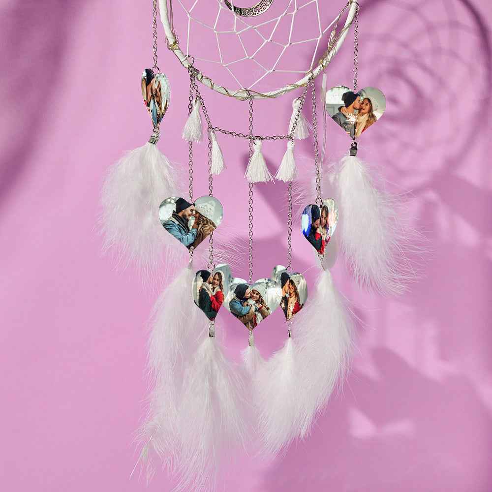 Custom Heart Photo Feather Dream Catcher Wall Room Decor