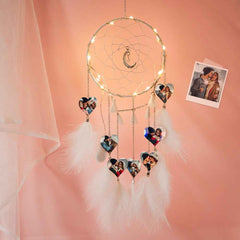 Custom Heart Photo Feather Dream Catcher Wall Room Decor