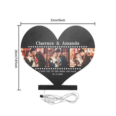Personalized Heart-shaped Film Photo Night Light