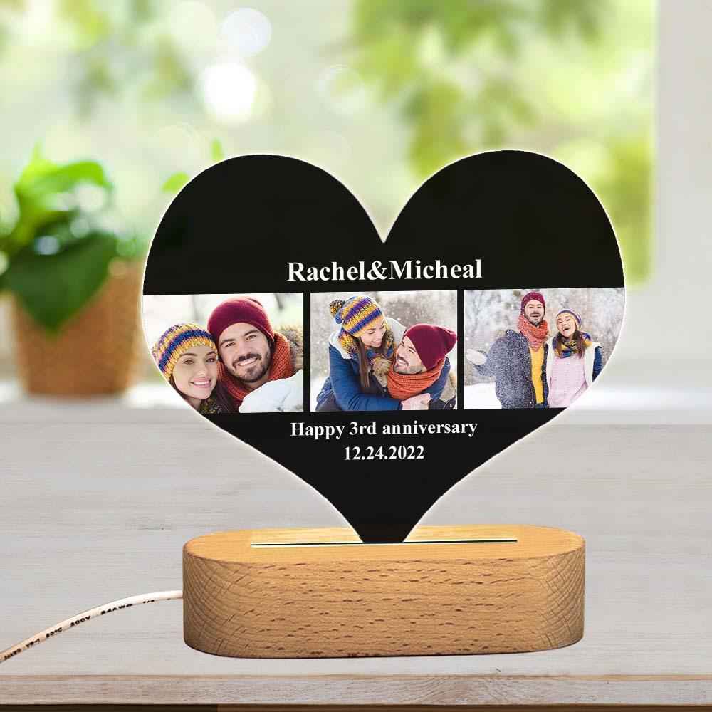 Personalized Gifts With Pictures Custom Night Light Home Decor Valentines Day Gift
