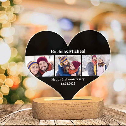 Personalized Gifts With Pictures Custom Night Light Home Decor Valentines Day Gift