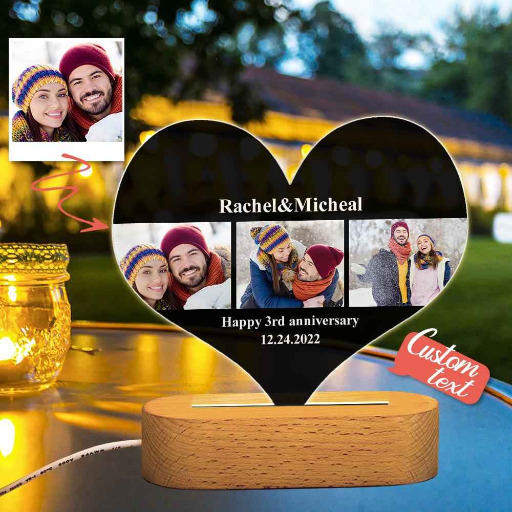 Personalized Gifts With Pictures Custom Night Light Home Decor Valentines Day Gift
