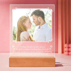 Valentine's Gifts Personalised Photo Acrylic Led Night Light I See You
