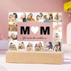 Custom Photo Acrylic Light Engraved Night Lights Home Ornaments Gift for Mom