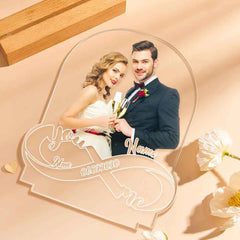 Custom Photo Led Lamp Infinity Symbol Personalized Name Nightlight