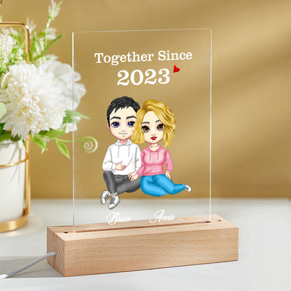 Personalised Cartoon Couple Night Light - Custom Valentine's & Anniversary Gift