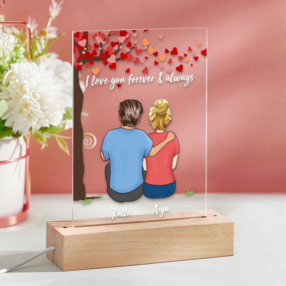 Personalized Card/Plaque/Night Light Custom Couple Gifts Valentine's Day/Anniversary Gifts