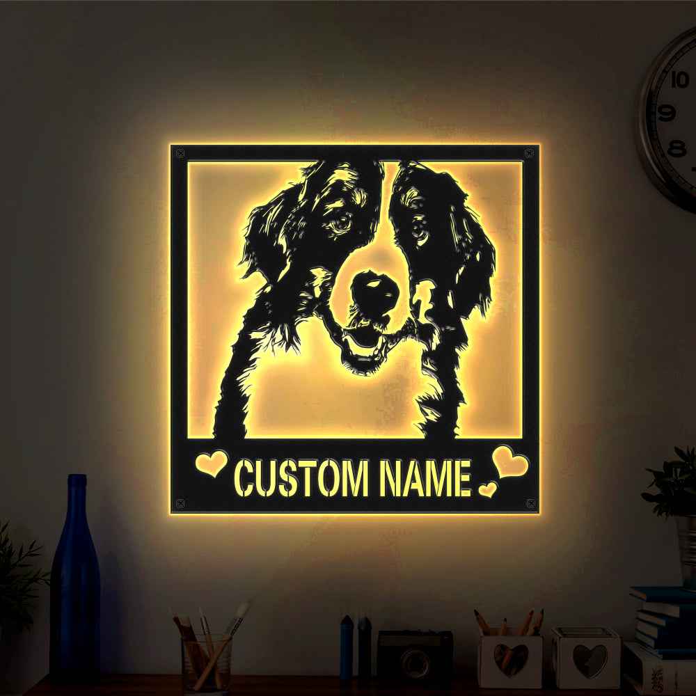 Custom Metal Sign LED Light Personalized Photo Sign Wall Art Home Decor Gift