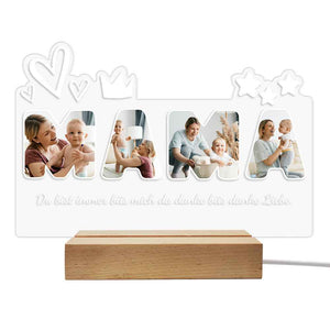 Custom Photo Night Light Personalized Mama Lamp Gifts for Mother's Day
