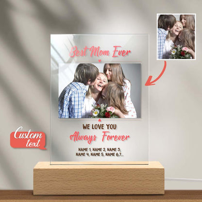 Personalised Mother's Day Gift - Custom Photo Keychain, Plaque & Night Light