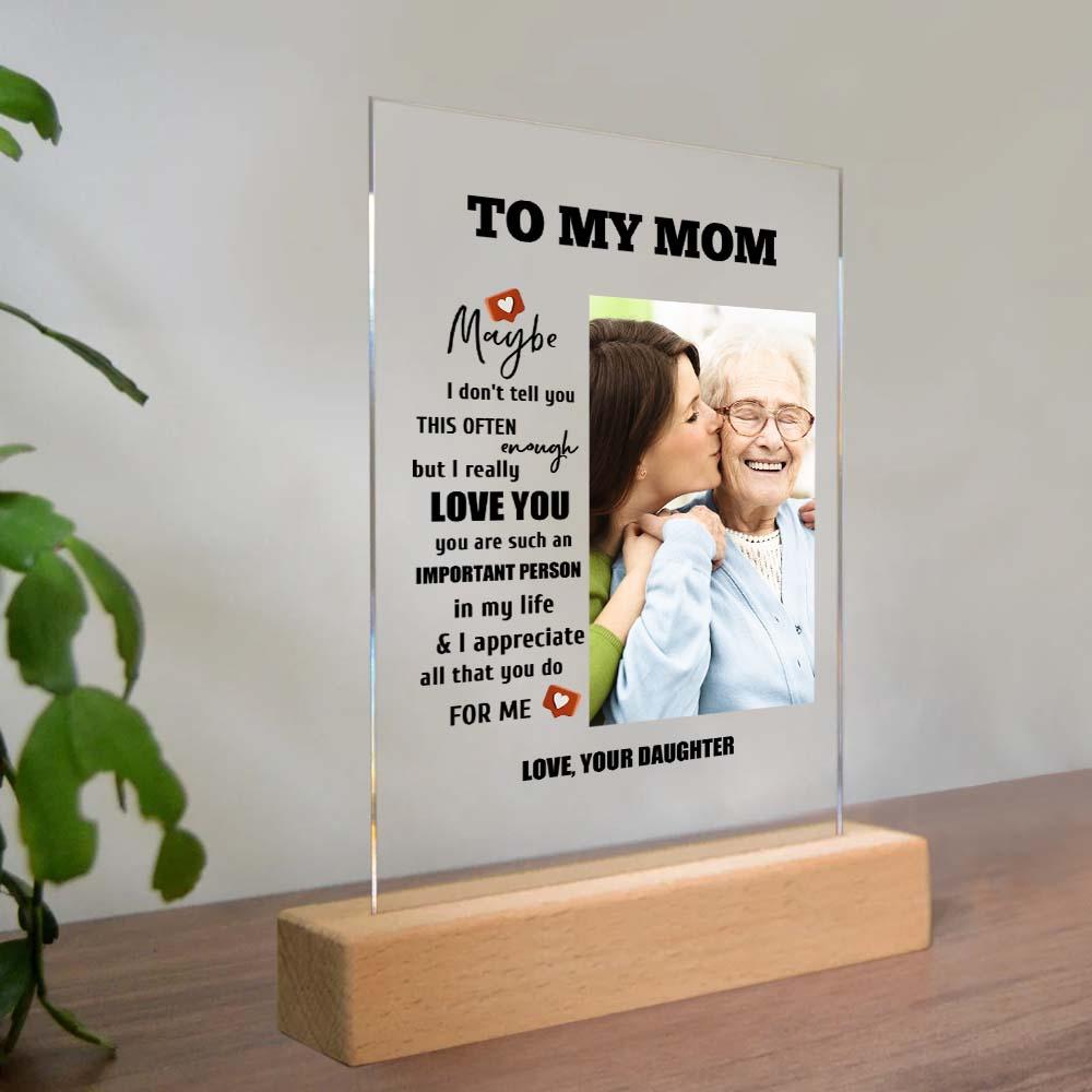 Personalised Mother's Day Gift - Custom Photo Keychain, Plaque & Night Light