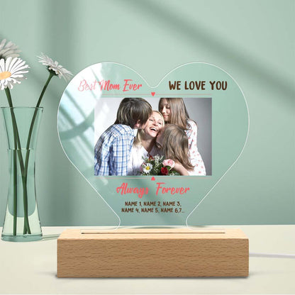 Personalised Mother's Day Gift - Custom Photo Keychain, Plaque & Night Light