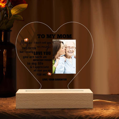 Personalised Mother's Day Gift - Custom Photo Keychain, Plaque & Night Light
