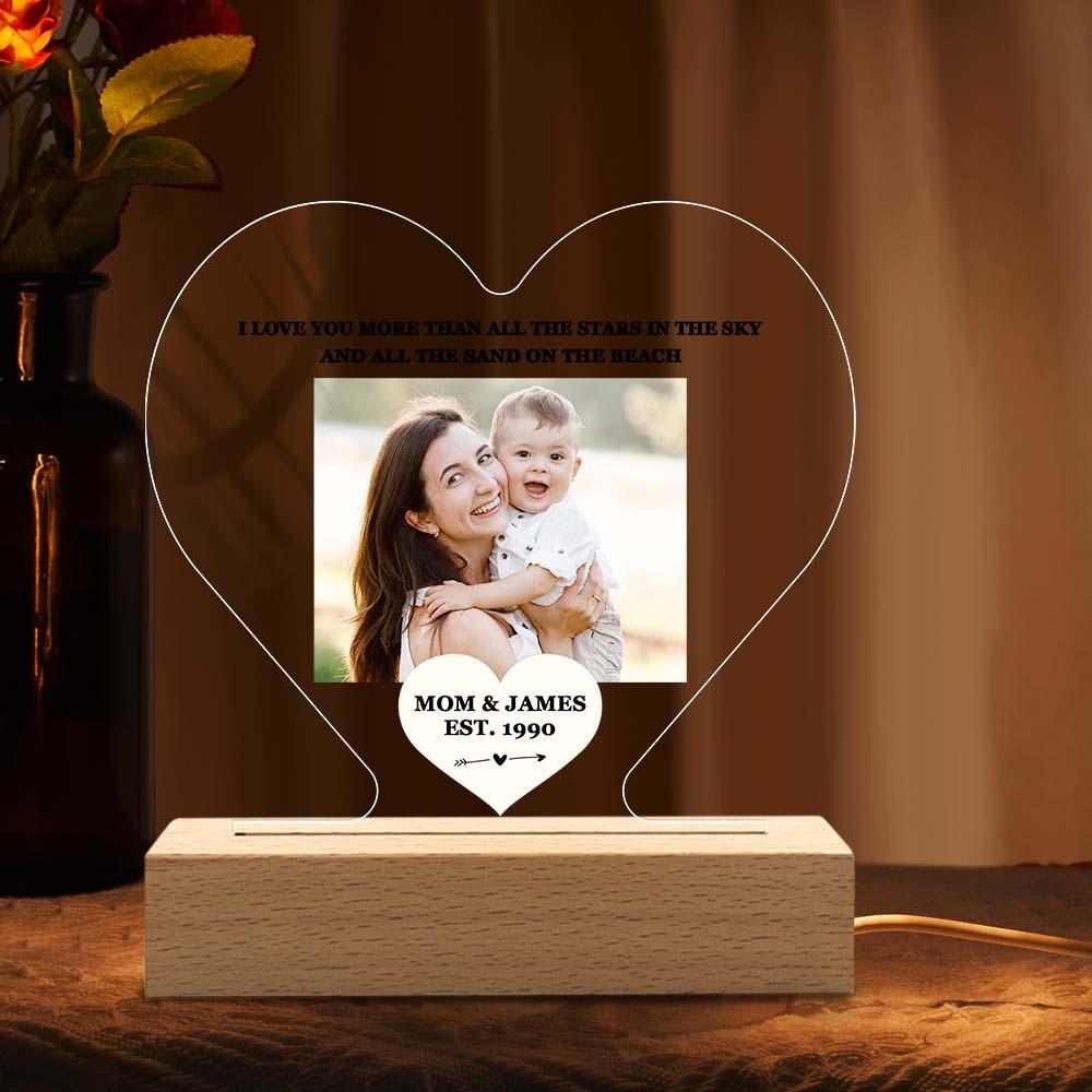 Personalised Mother's Day Gift - Custom Photo Keychain, Plaque & Night Light