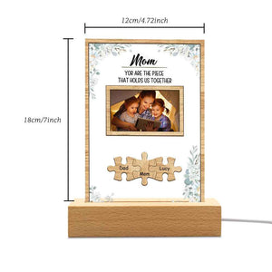 Personalized Dad You Are the Piece that Holds Us Together Photo Acrylic Night Light Father's Day Gift for Dad