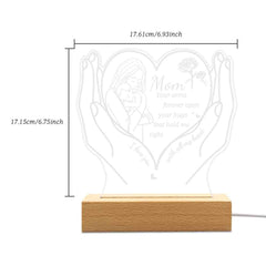 Personalized Mom Acrylic Night Light Gift for Mom from Daughter Son