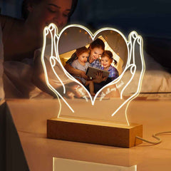 Personalized Photo Acrylic Night Light Gift for Mom from Daughter Son