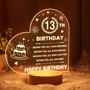 Personalised Night Light Custom Acrylic Lamp Birthday Gifts for Friends or Family