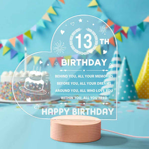 Personalised Night Light Custom Acrylic Lamp Birthday Gifts for Friends or Family