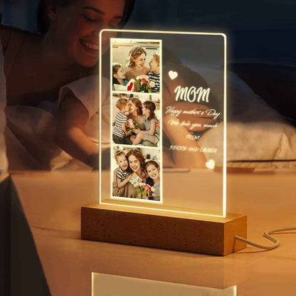 Mother's Day Gift Custom Photo Night Light for Mom Custom Photo and Name