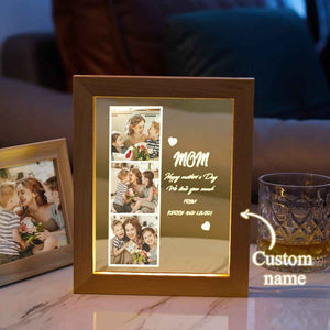 Mother's Day Gift Custom Photo Night Light for Mom Custom Photo and Name