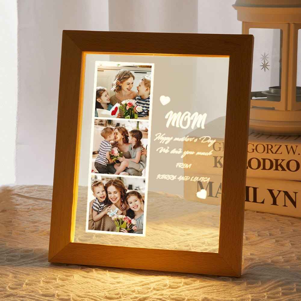 Mother's Day Gift Custom Photo Night Light for Mom Custom Photo and Name