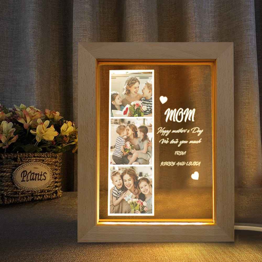 Mother's Day Gift Custom Photo Night Light for Mom Custom Photo and Name