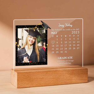 Custom Acrylic Photo Lamp Engraved Night Light Graduation Gifts for Friends