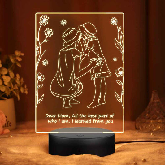 Custom Led  Lamp Custom Night Light 7 Colors Gifts for Mom