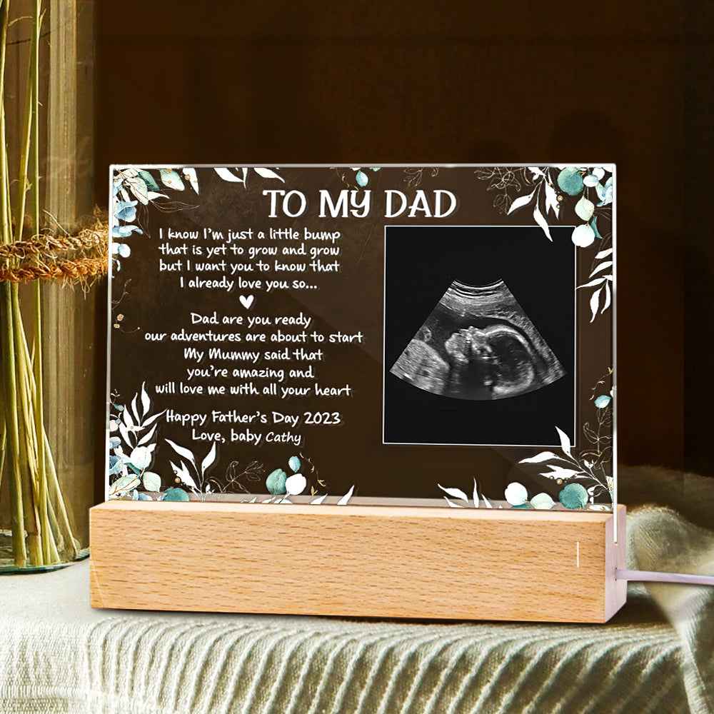 Custom Acrylic Lamp With Names Engraved Night Light Gifts for Dad