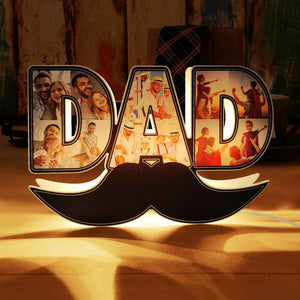 Custom Dad Light Personalized Photo Lamp Father's Day Gifts